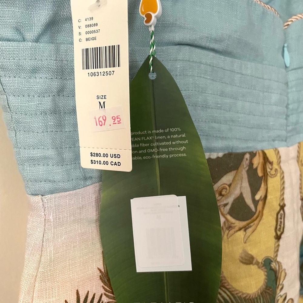 FARM Rio Royal Sea Linen Midi Dress - Royal Sea Multicolor - Picture 5 of 6